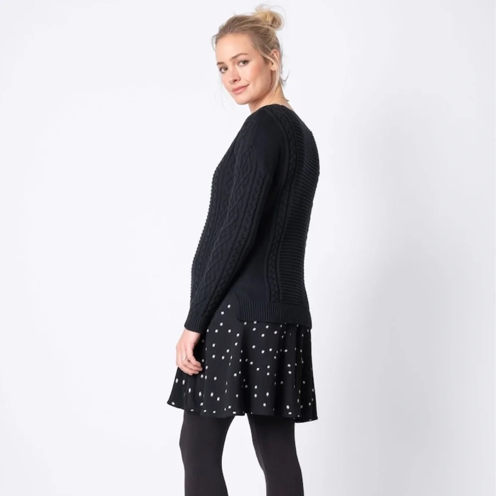 Seraphine Black Long Sleeve Dress - Picture 2 of 7